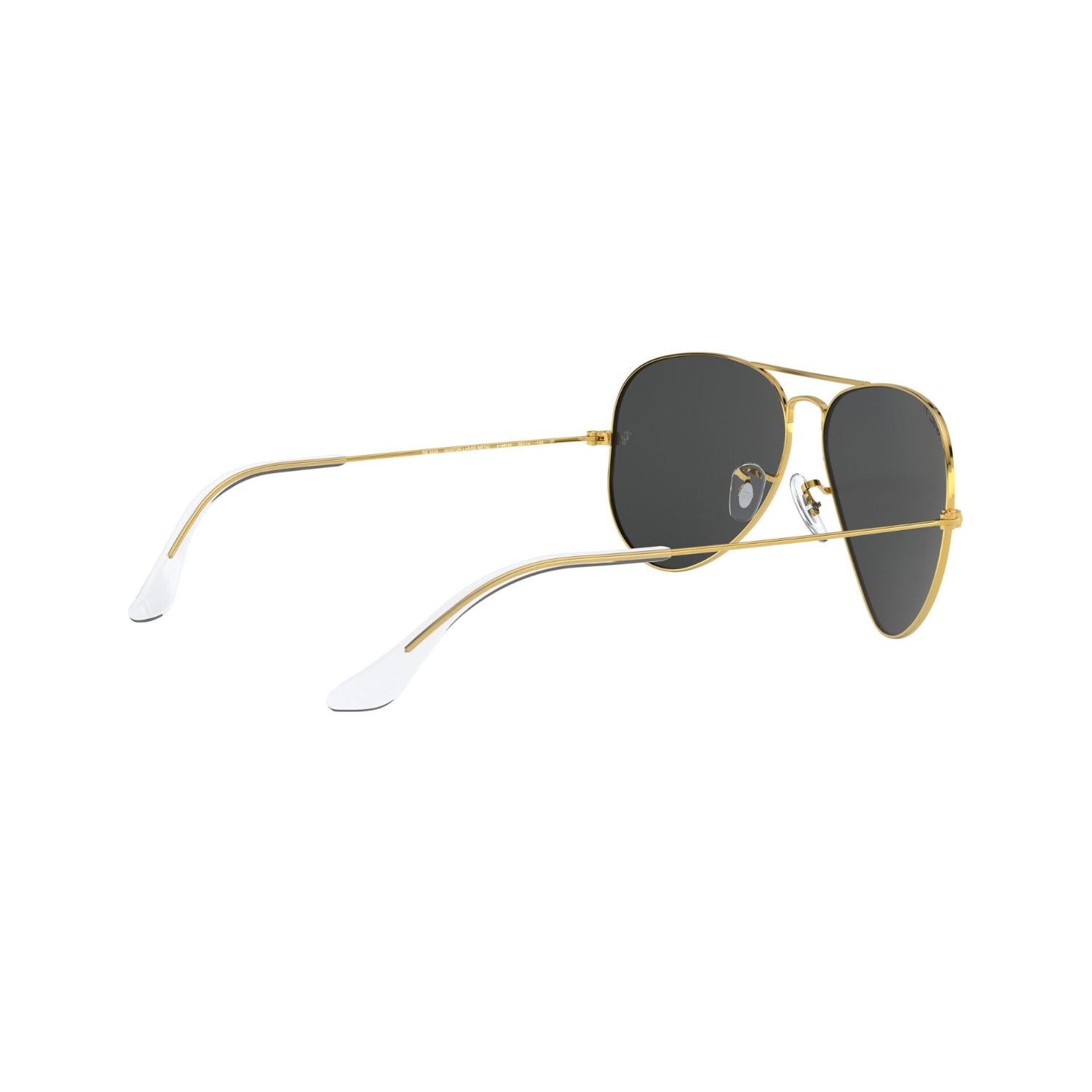 Ray-Ban Gafas de sol aviador originales para hombre (RB3025) Metal, dorado,  talla M, Oro